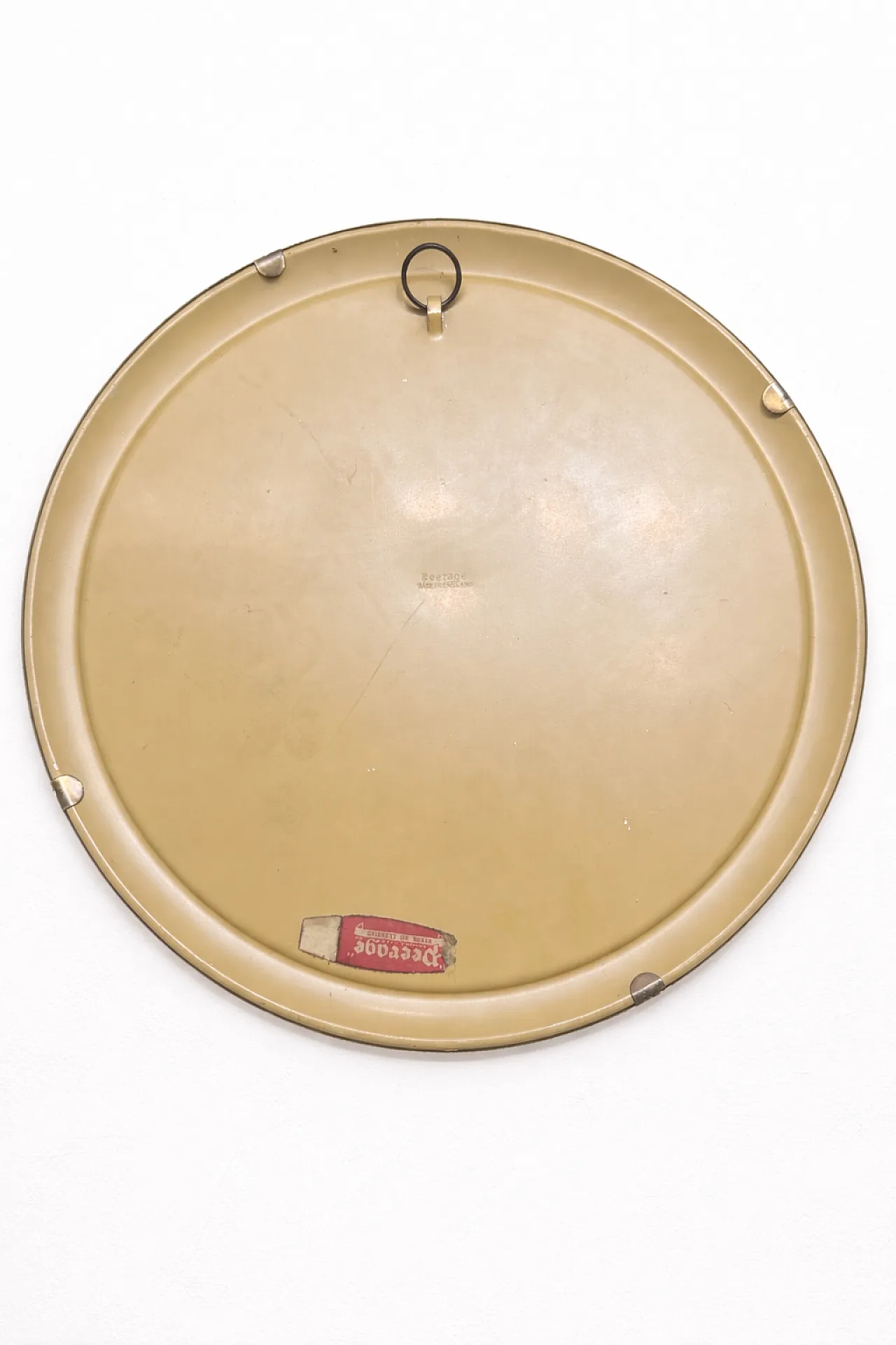 Specchio Oblò in ottone di PEERAGE, metà '900 3