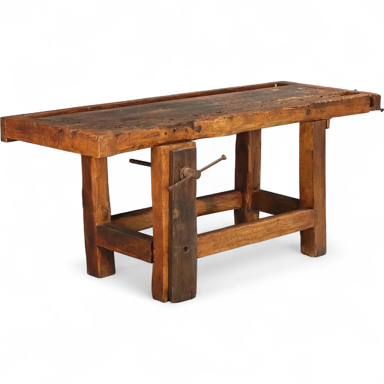 Carpenter's workbench in chestnut, 19th century 11