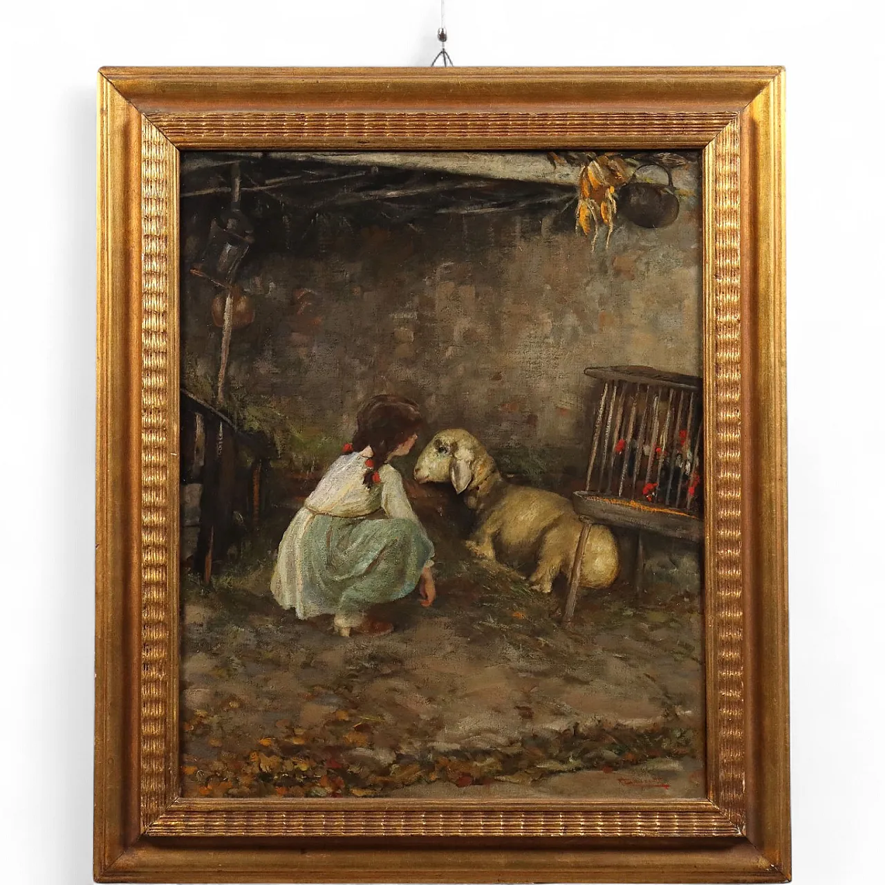 Painting by Cesare Laurenti, oil on canvas, 19th century 11