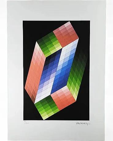 Victor Vasarely limited numbered edition lithograph, 1970s