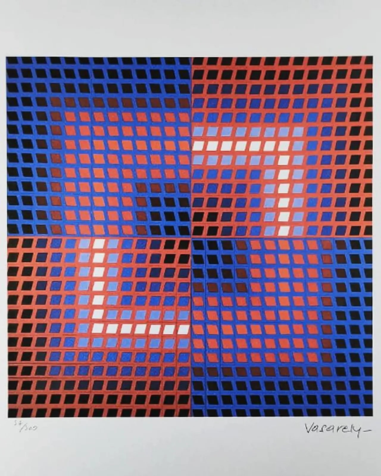 Victor Vasarely limited numbered edition lithograph, 1970s 2