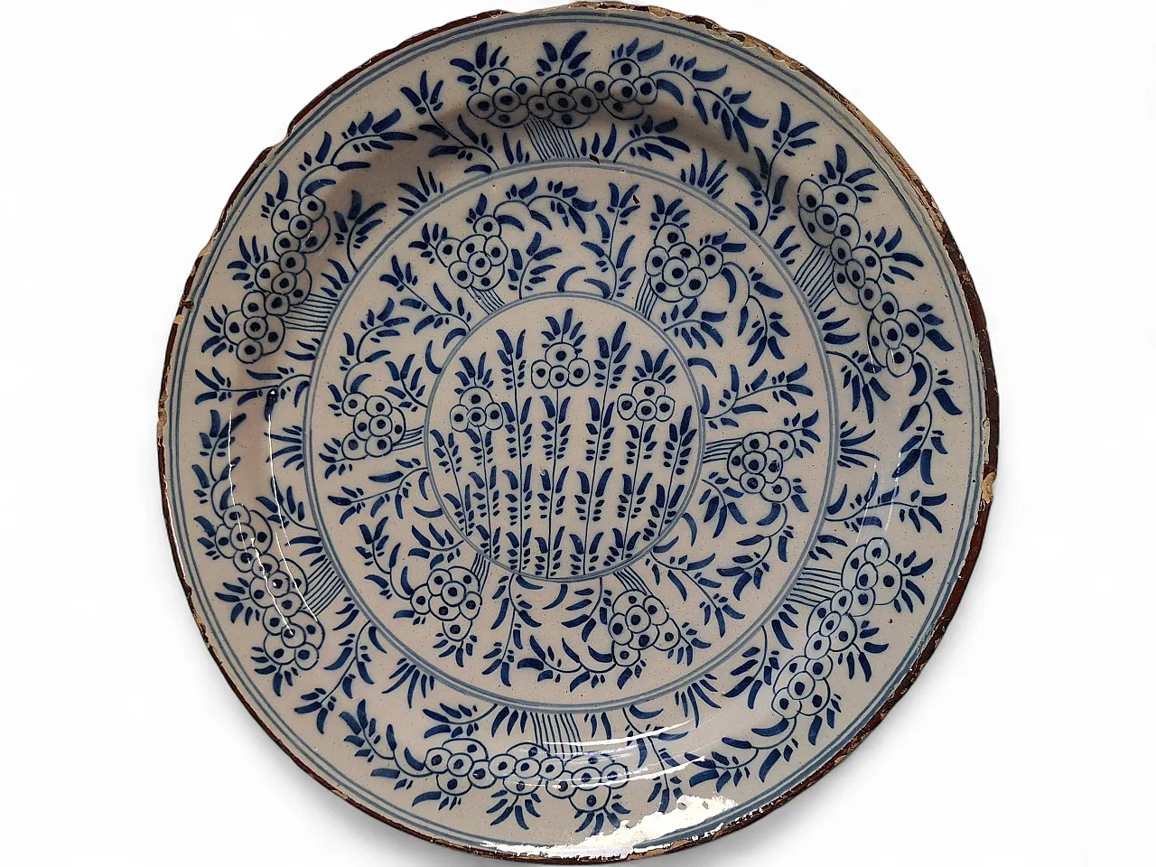 Piatto Maiolica Delft Olanda epoca 700' 23