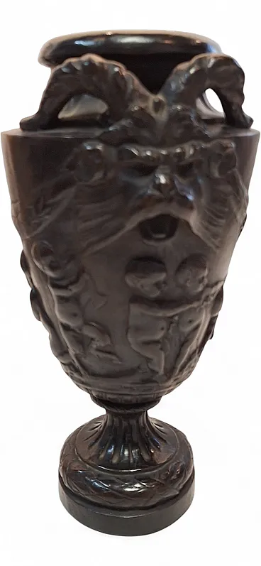 Vaso in terracotta patinata come bronzo stile Neoclassico, '800