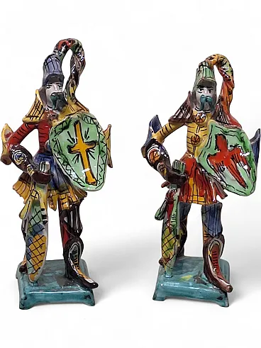 Coppia ceramiche S. Stefano di Camastra, anni '70