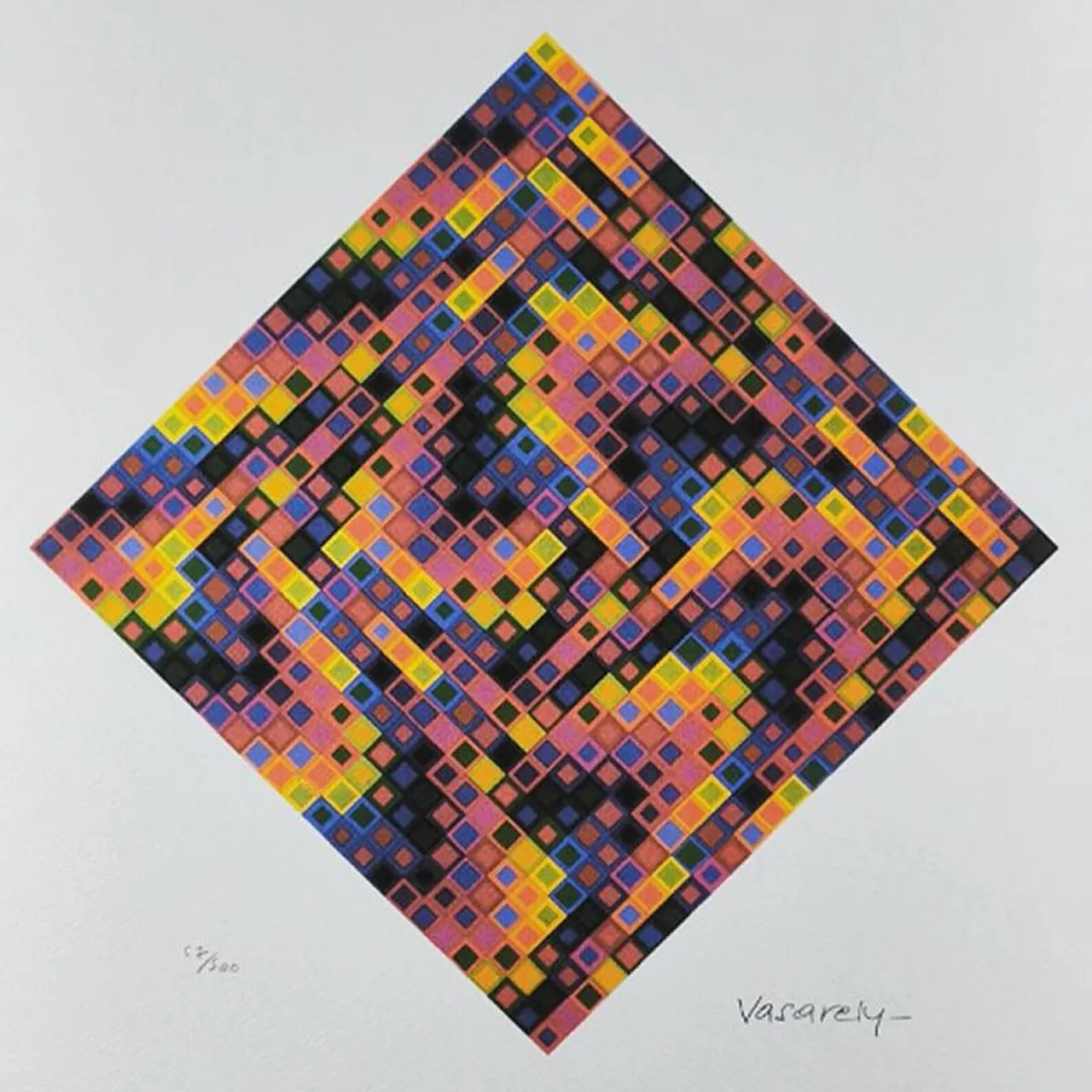 Victor Vasarely limited numbered edition lithograph, 1970s 1