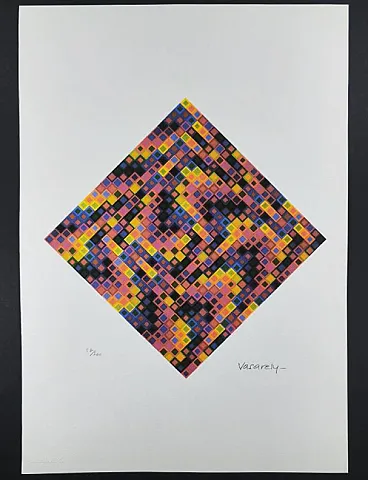 Victor Vasarely limited numbered edition lithograph, 1970s