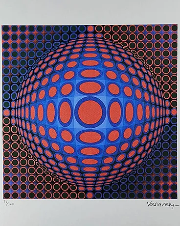 Victor Vasarely limited numbered edition lithograph, 1970s