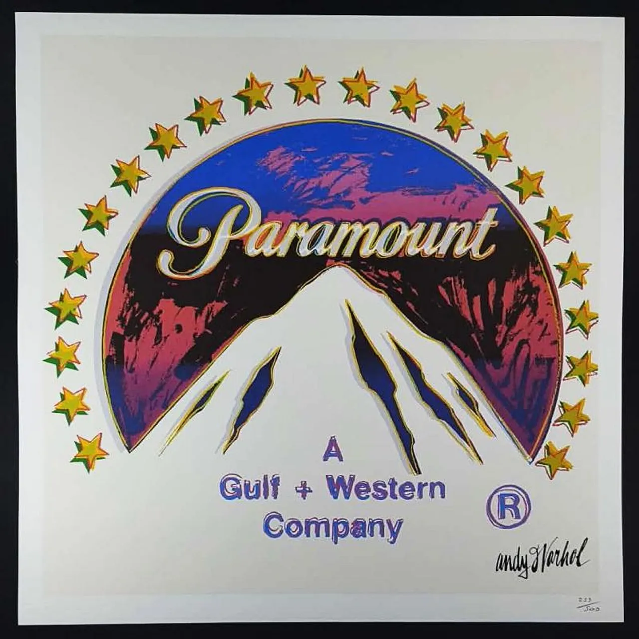 Andy Warhol Paramount limited edition lithograph by CMOA, 1980s 1
