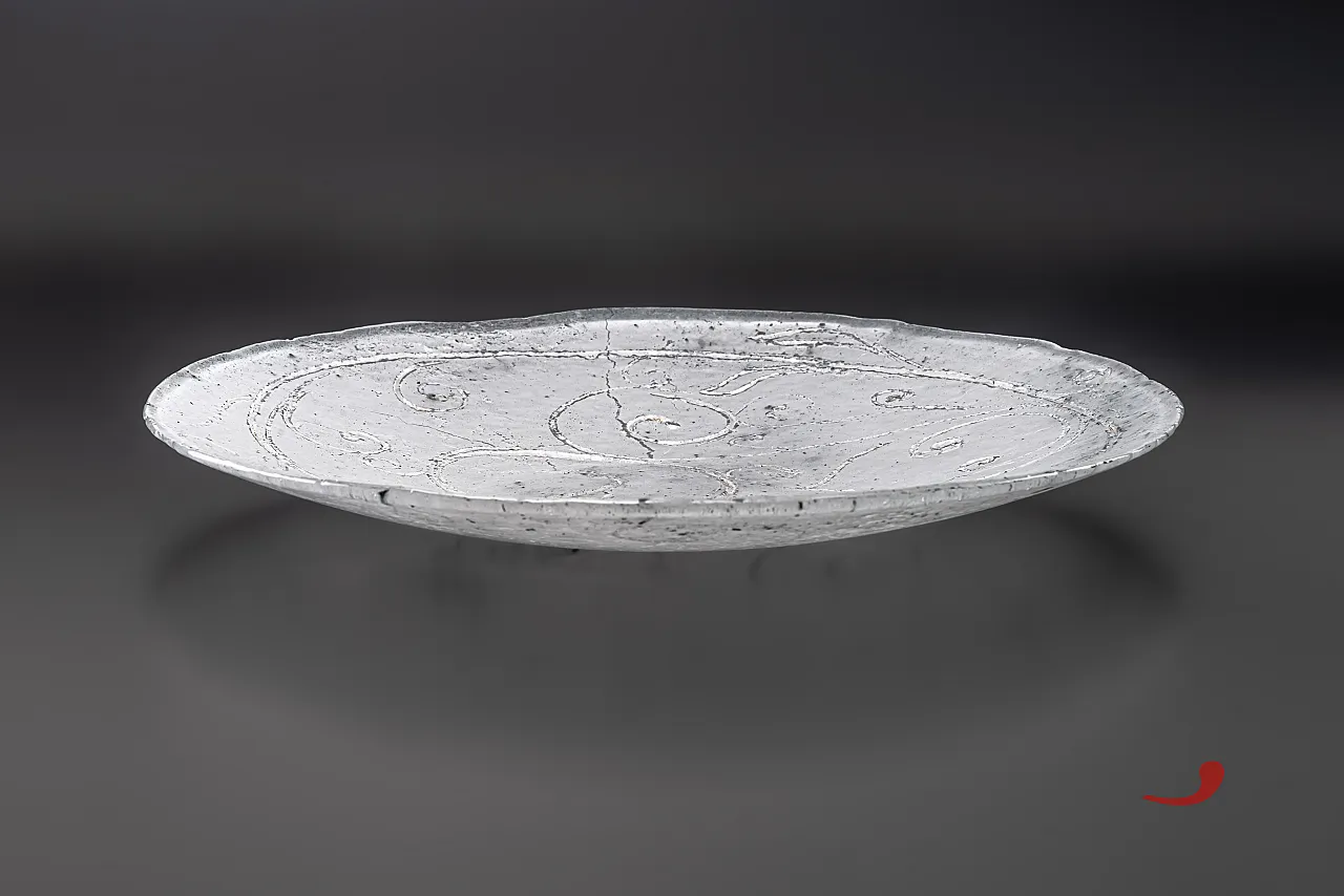 Glass sculpture plate Italian craftsmanship, 2000s 1
