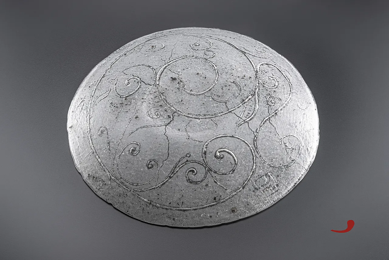 Glass sculpture plate Italian craftsmanship, 2000s 2