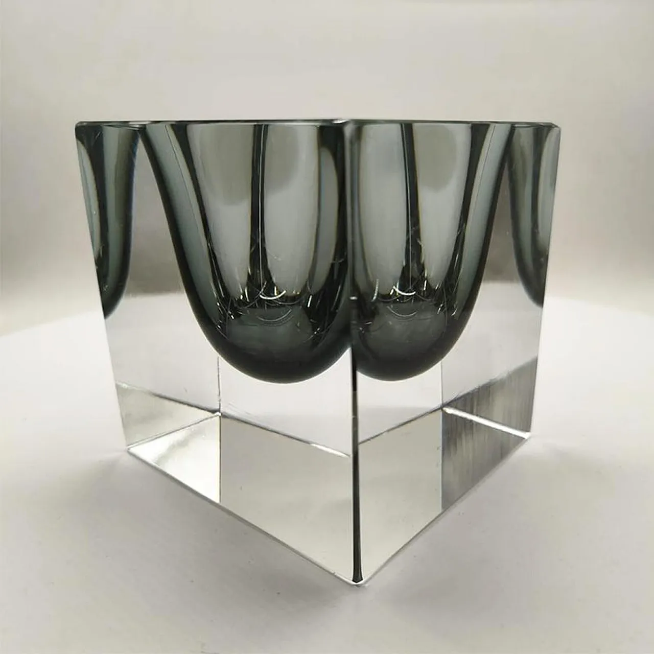 Posacenere cubo in vetro di Murano di Flavio Poli per Seguso, anni '60 2