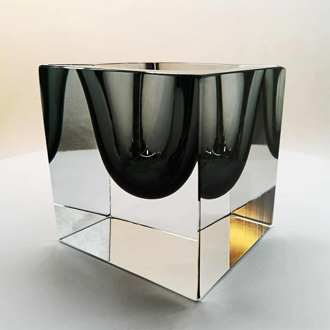 Posacenere cubo in vetro di Murano di Flavio Poli per Seguso, anni '60 6