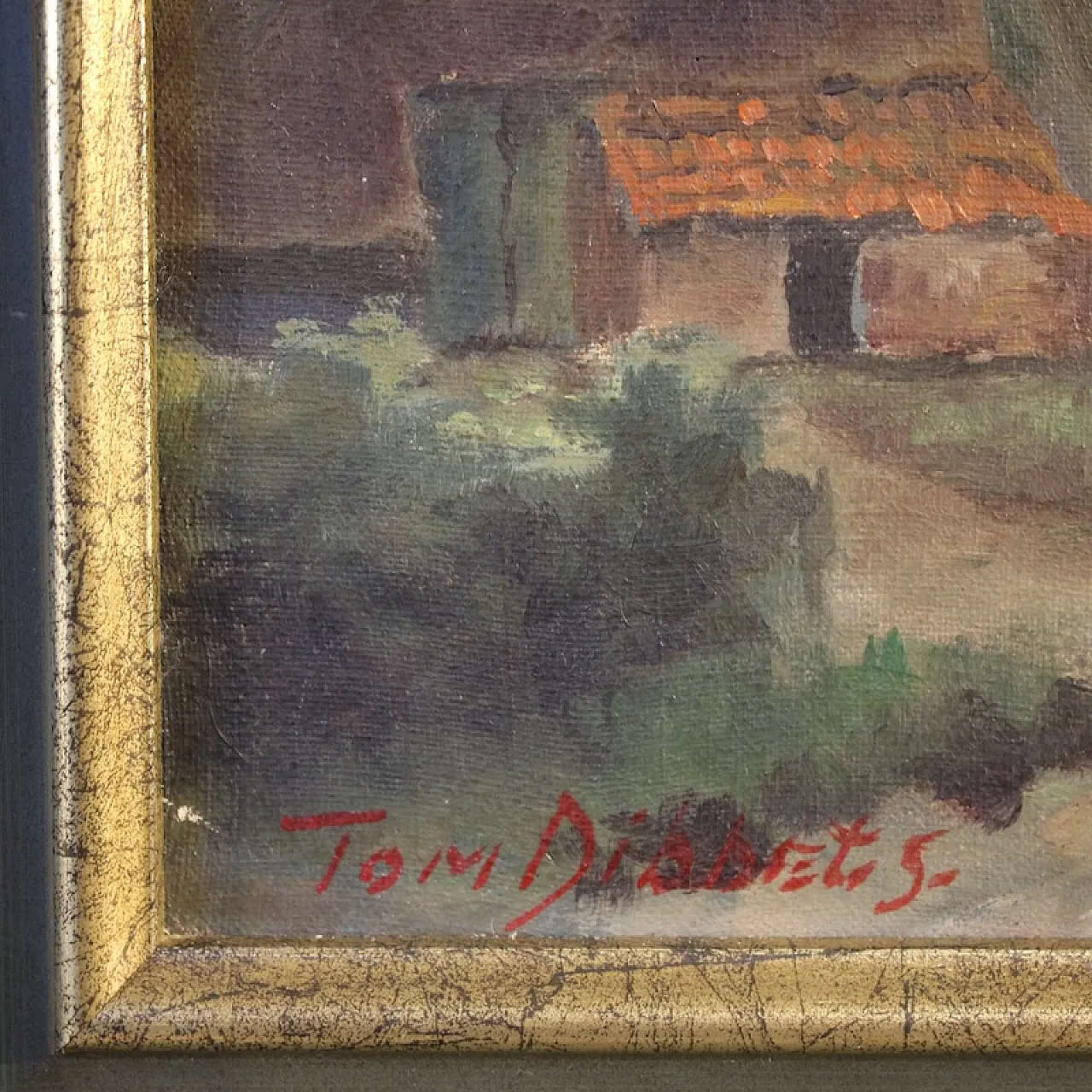 Flemish bucolic landscape painting from the 20th century 6
