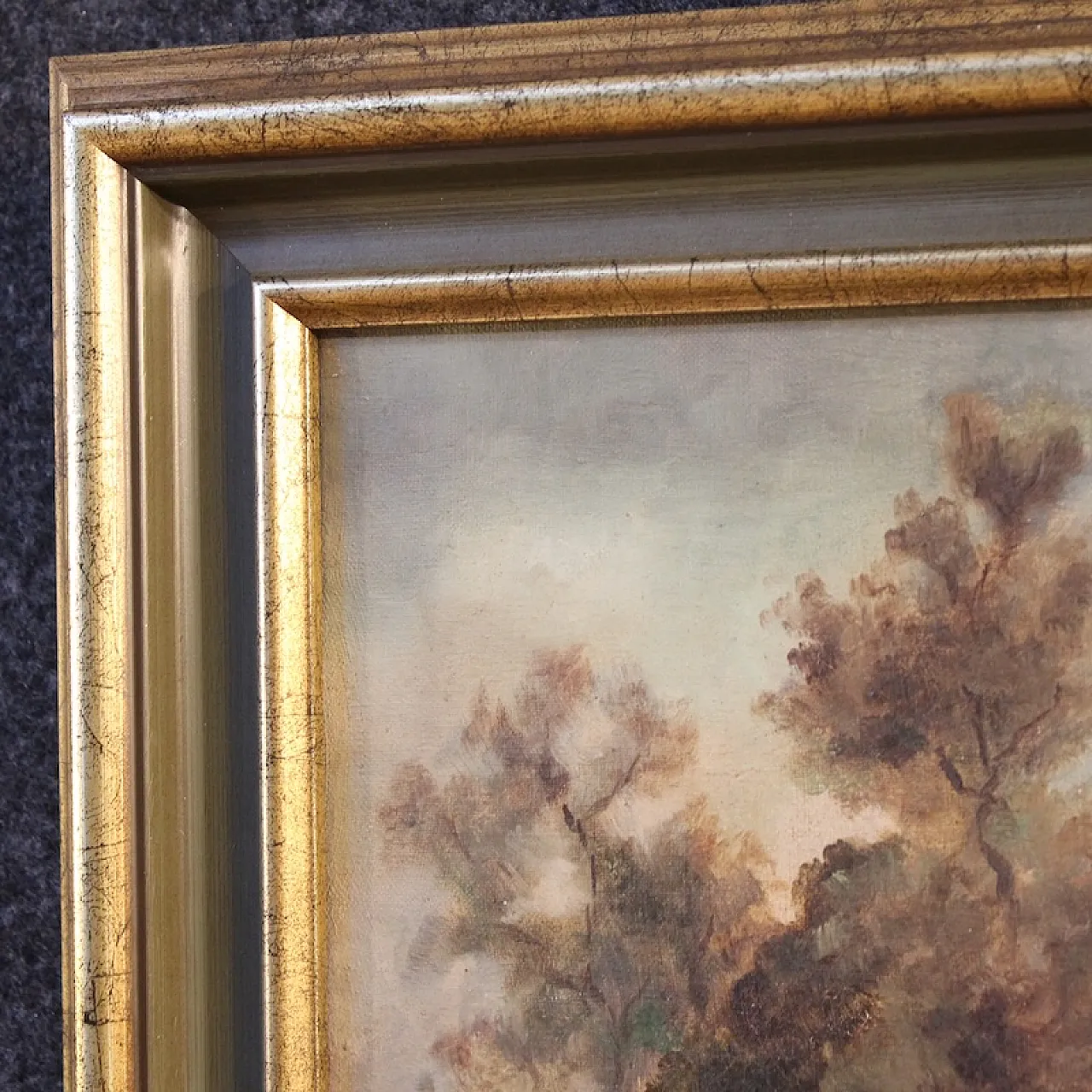 Flemish bucolic landscape painting from the 20th century 9