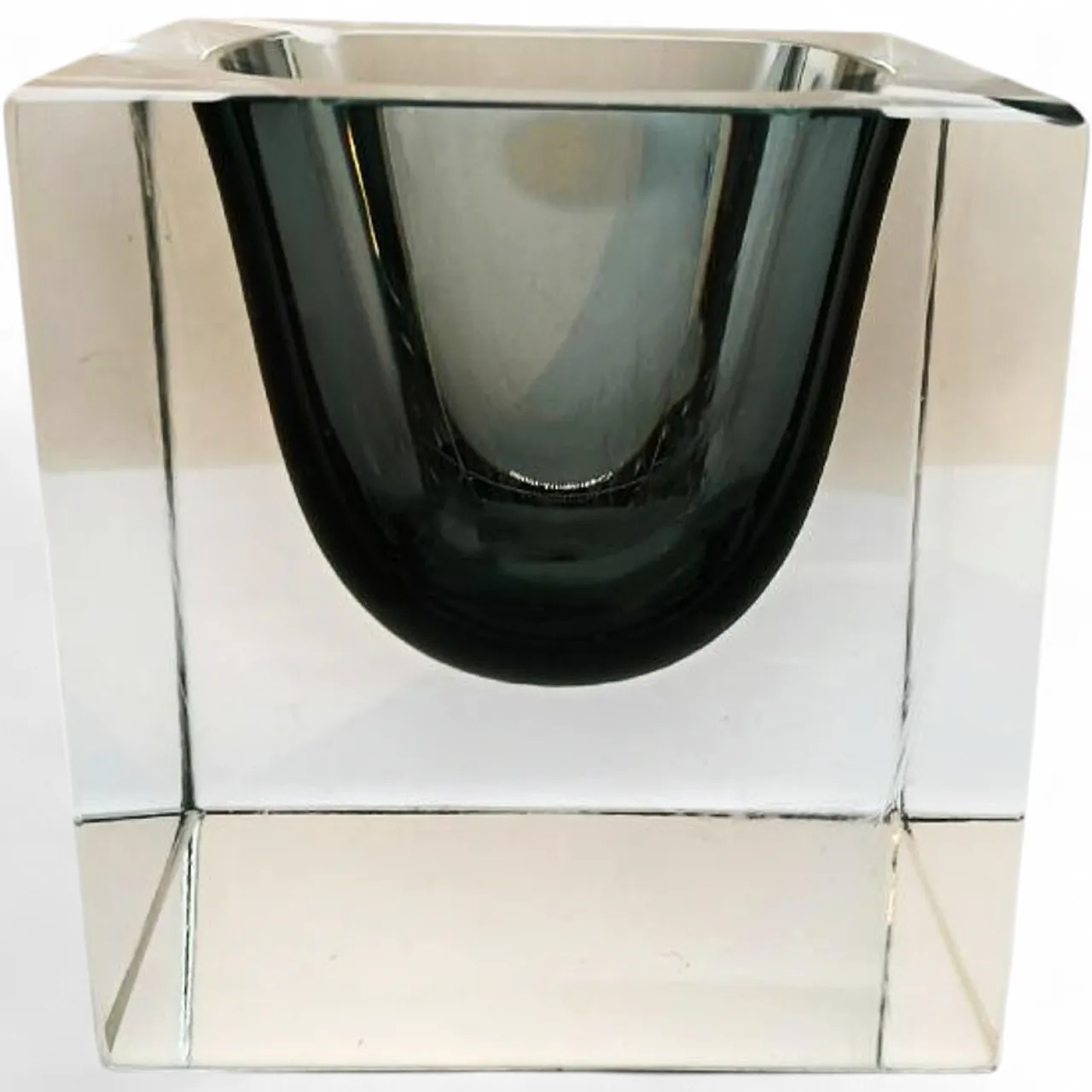 Posacenere cubo in vetro di Murano di Flavio Poli per Seguso, anni '60 8