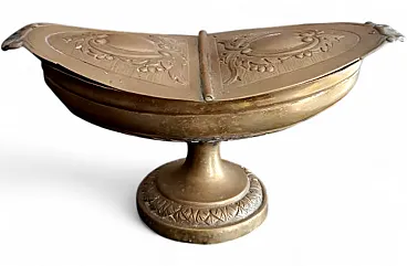 Embossed copper incense holder, 19th century