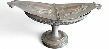 Incense holder silver copper embossed, 19th century