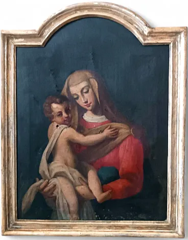 Virgin Mary with Child, oil on canvas, 18th century