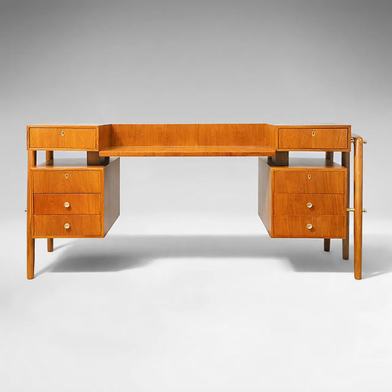 Scrivania in legno, anni '50 1