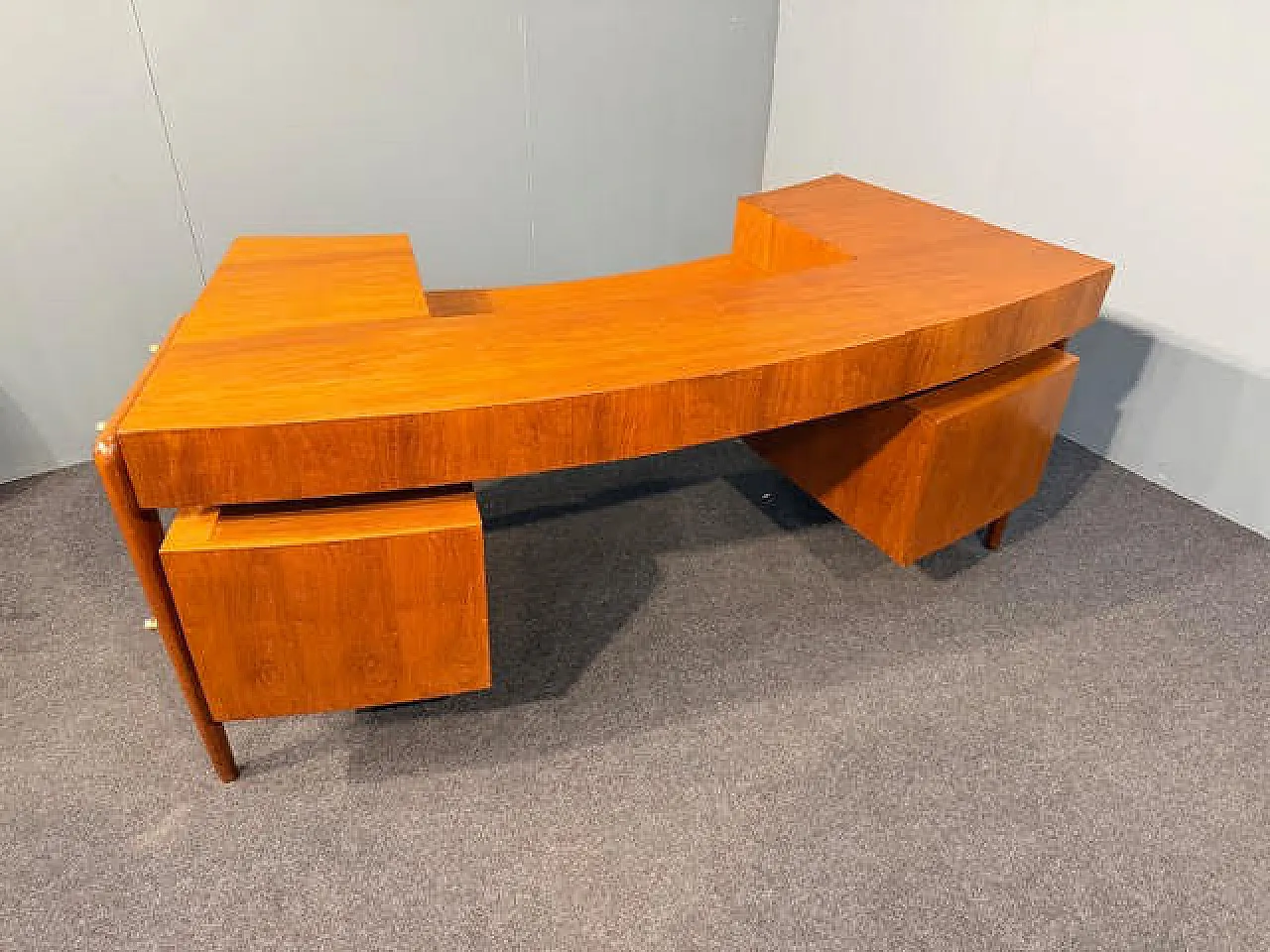 Scrivania in legno, anni '50 4