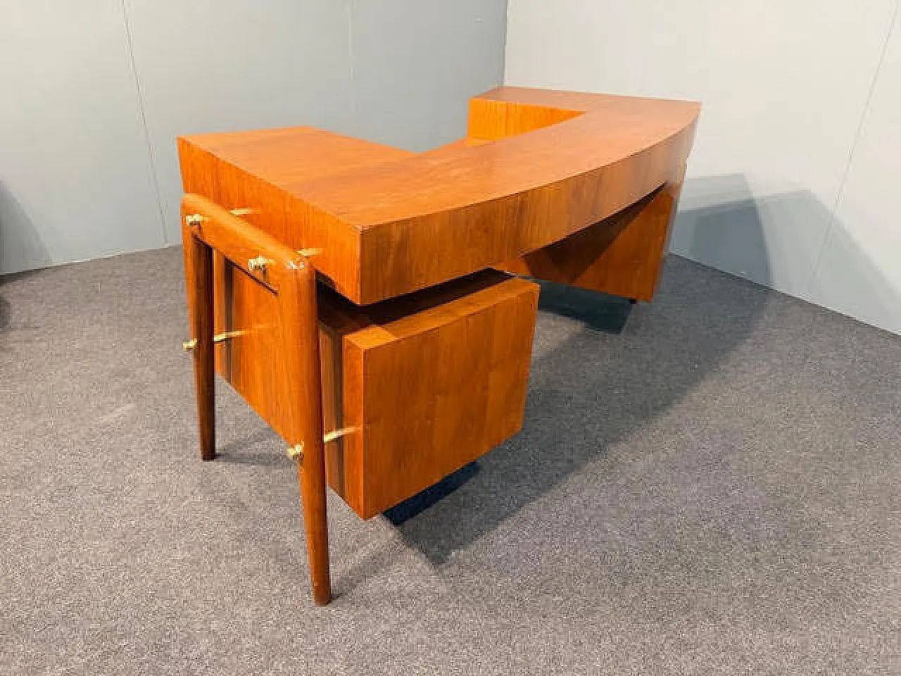 Scrivania in legno, anni '50 6