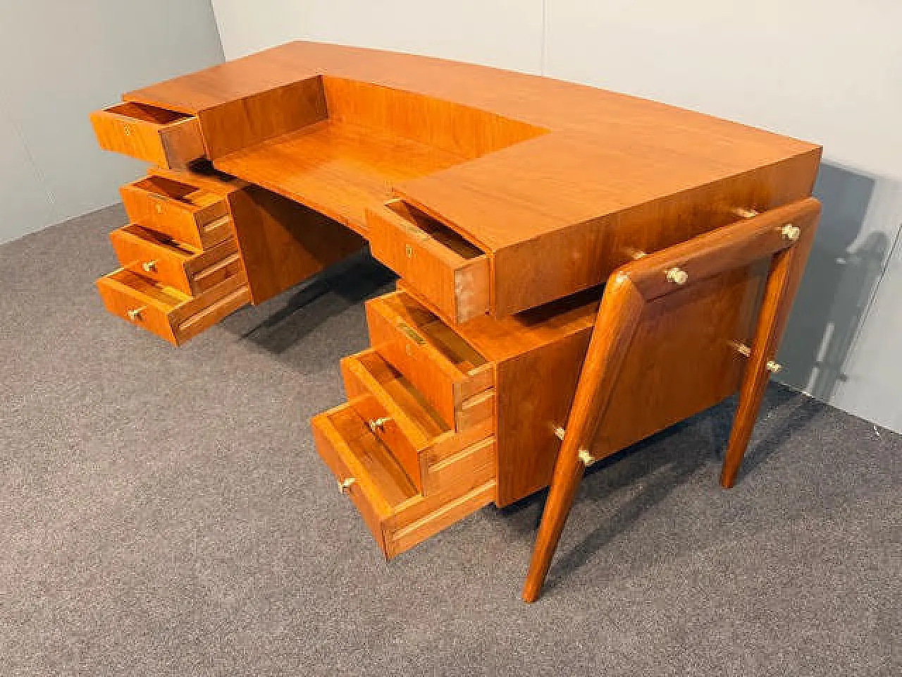 Scrivania in legno, anni '50 9