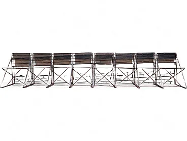 8 stackable chairs minimalist, 70s