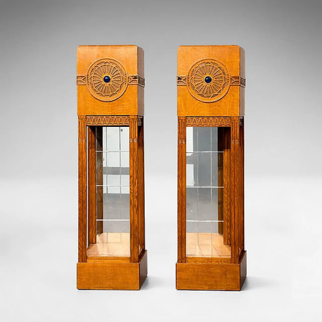 Pair of Liberty oak columns, early 20th century 1