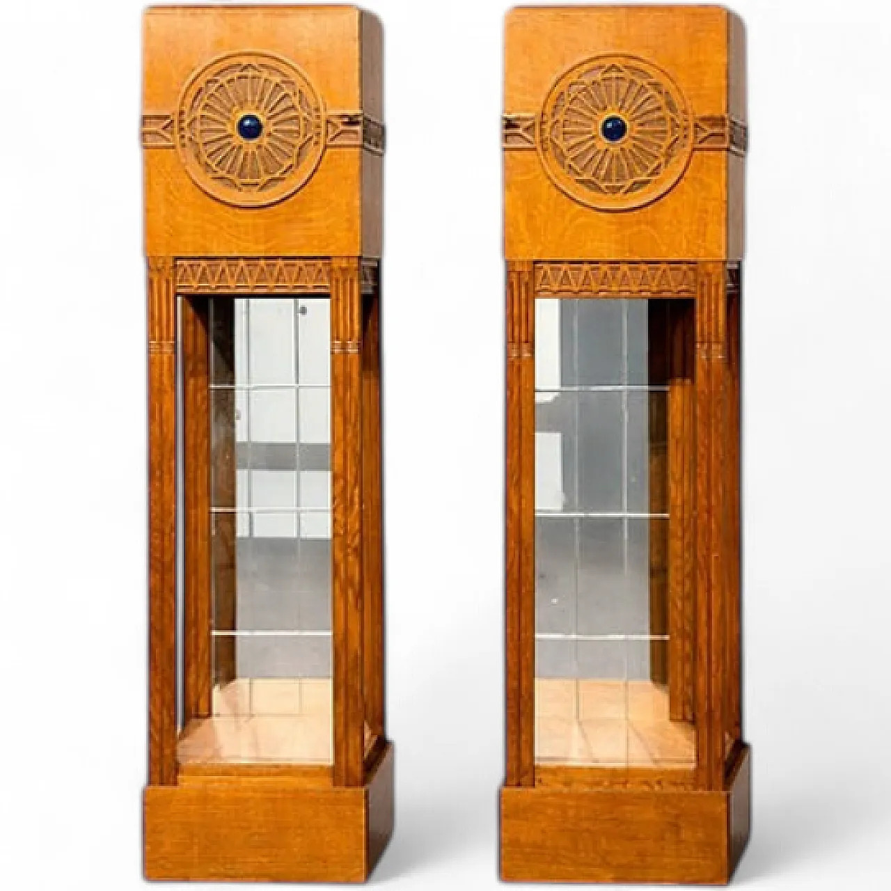 Pair of Liberty oak columns, early 20th century 13