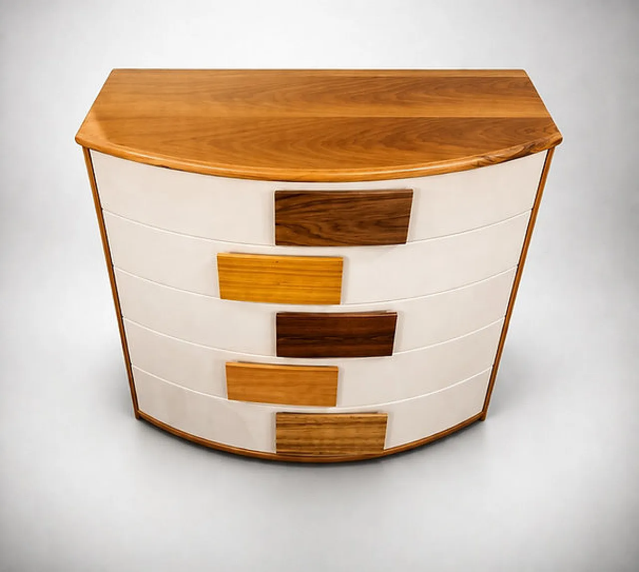 Five-drawer chest with curved front, 20th century 2