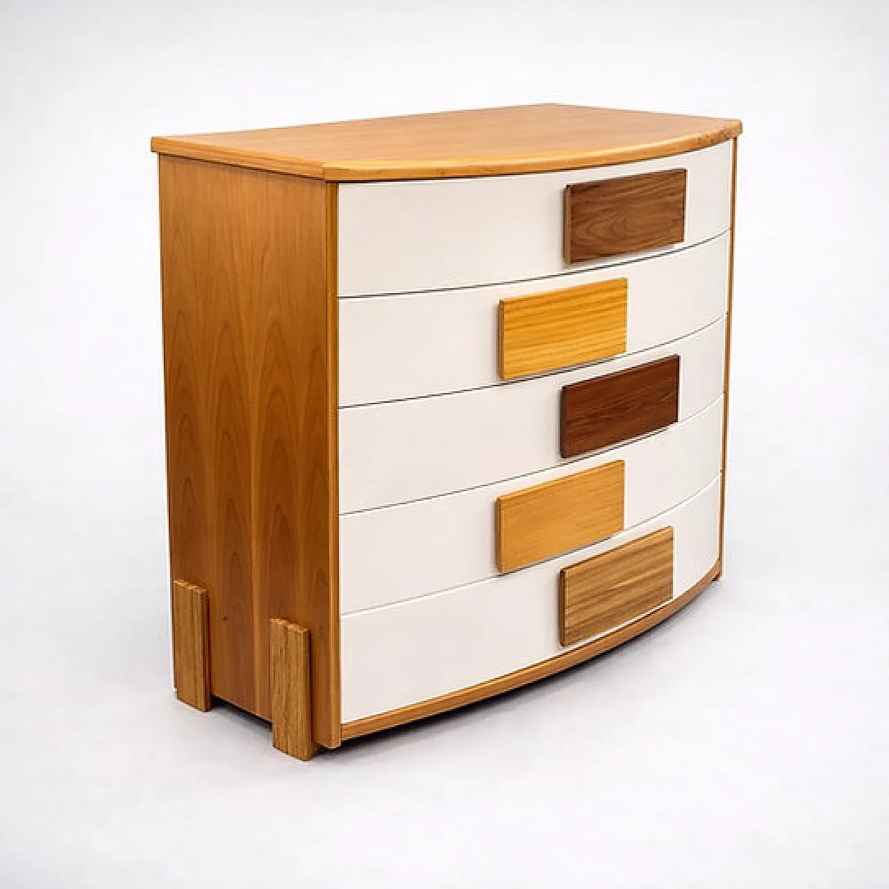 Five-drawer chest with curved front, 20th century 3