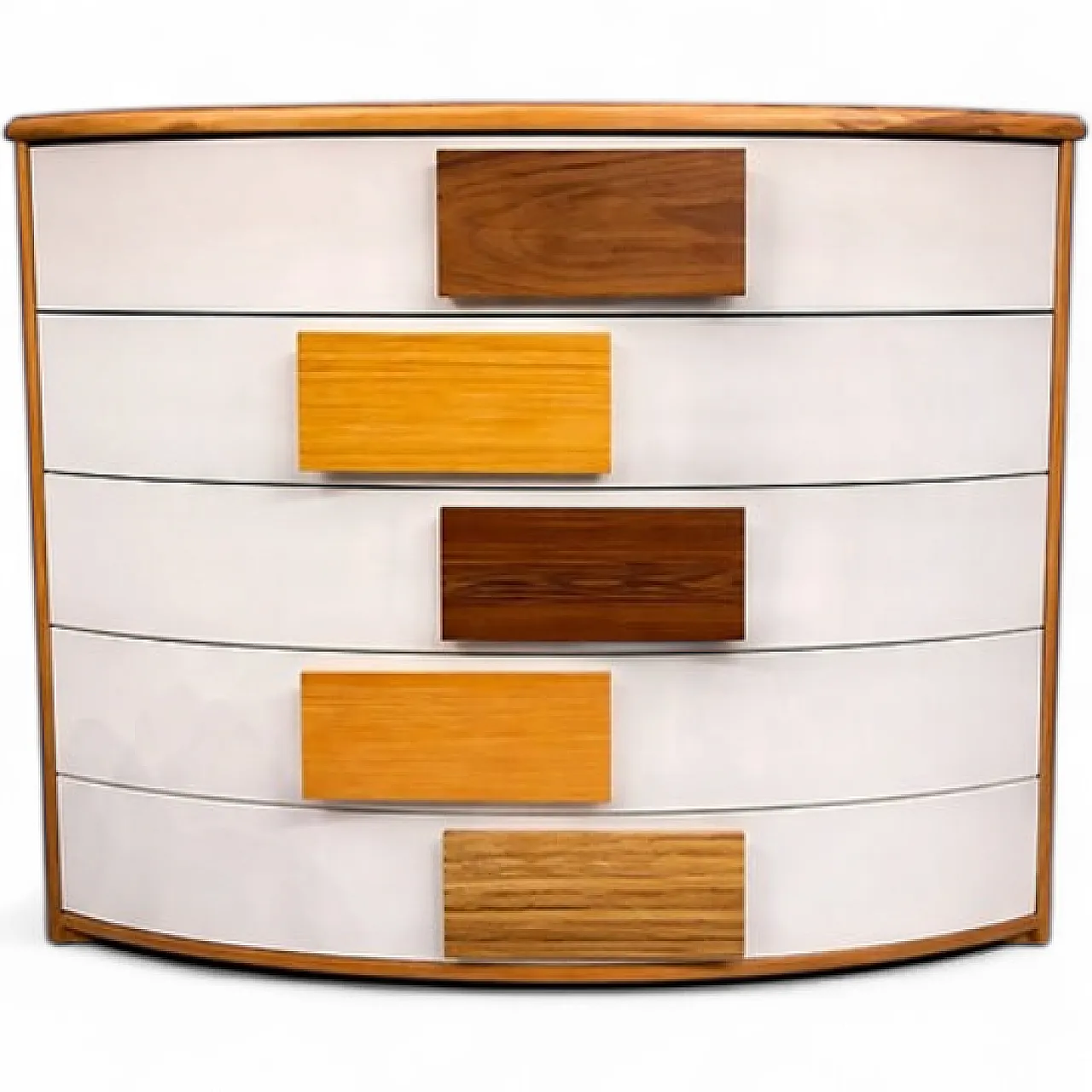 Five-drawer chest with curved front, 20th century 6