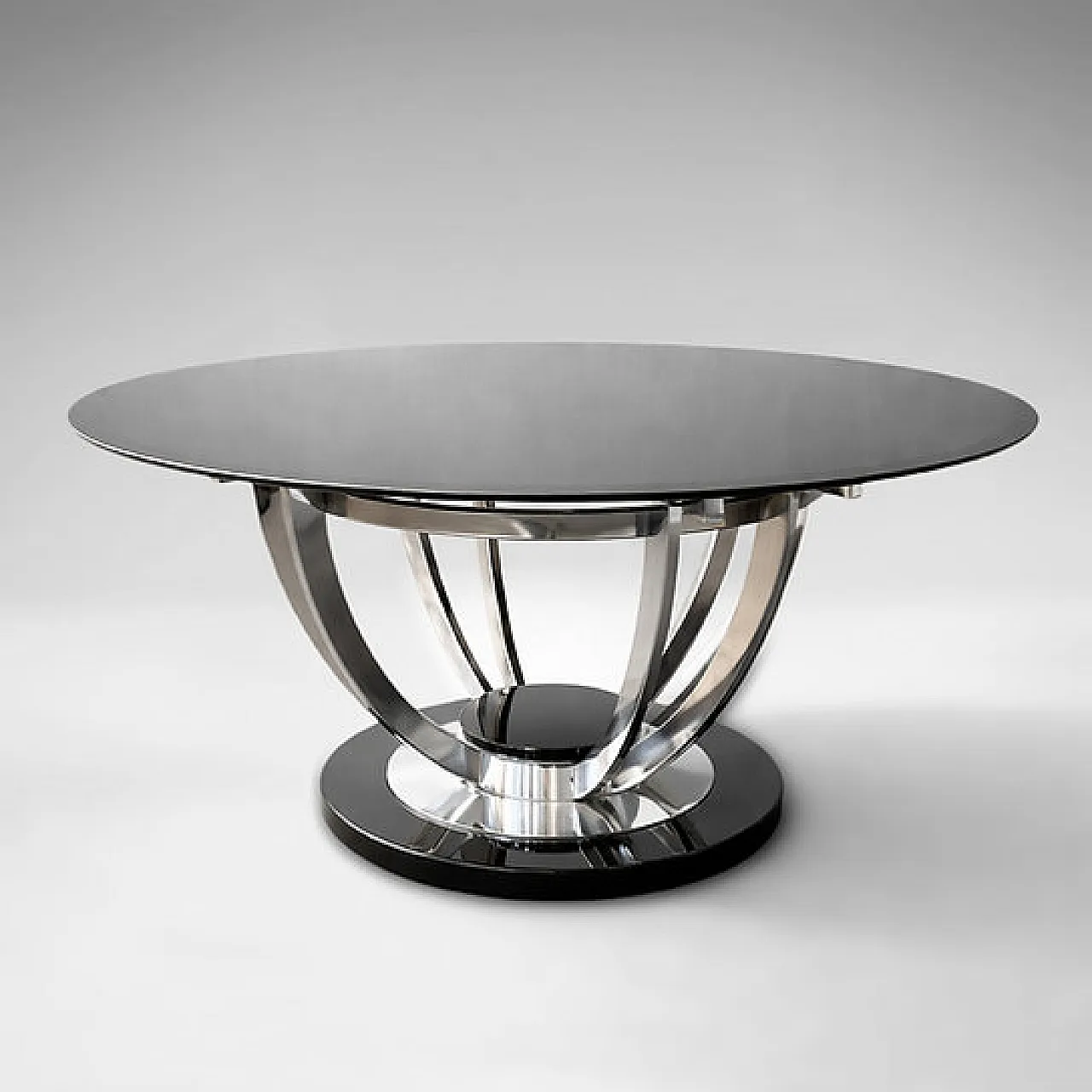 Glass-topped coffee table, 1970s 1