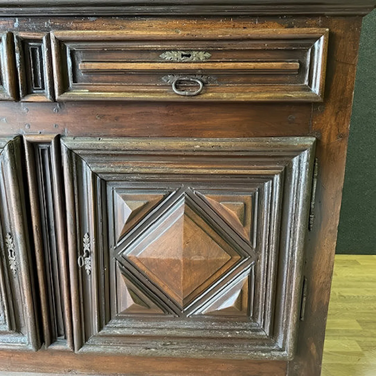 Solid wood double-body sideboard, 17th century 6
