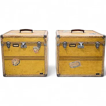 Pair of travel trunks, early 20th century