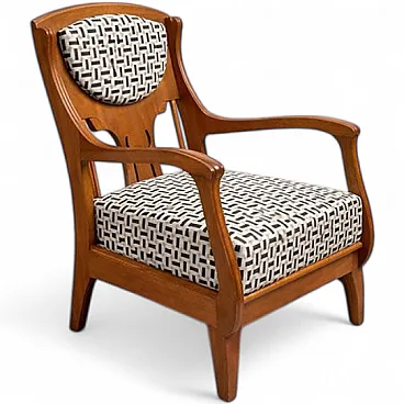 Liberty oak armchair by Eugenio Quarti, early 20th century