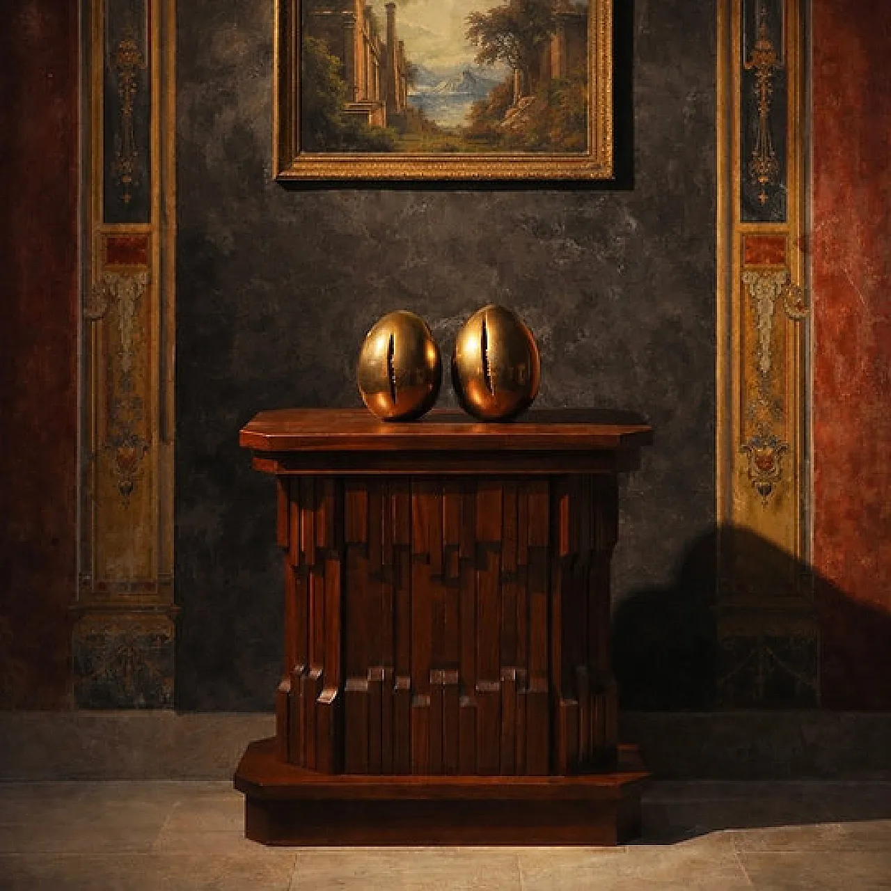 Sculptural multifunctional Norman base by Luciano Frigerio, 1970s 2