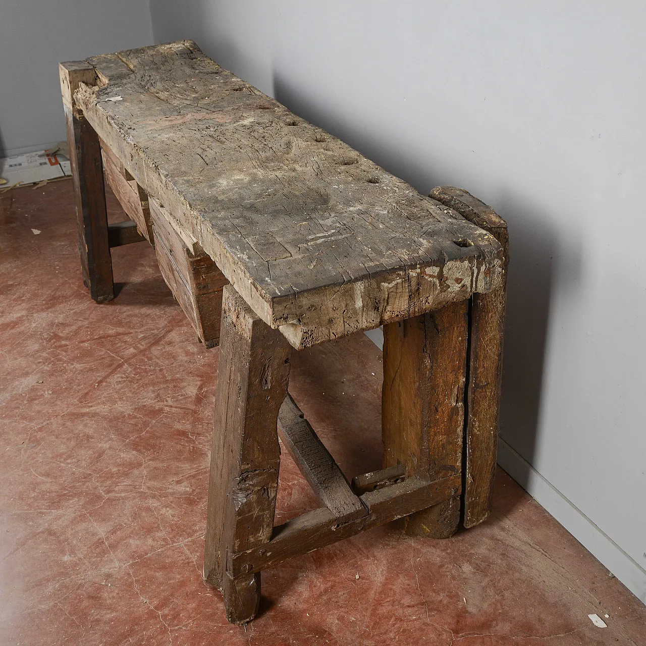 Banco da falegname in legno, primo '900 2