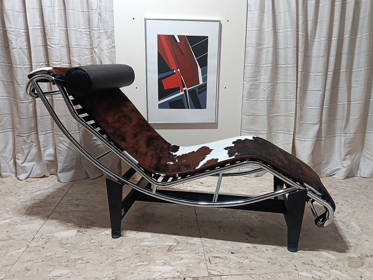 Chaise Longue LC4 1401 in spotted fur by Mdf Italia, 200s 1