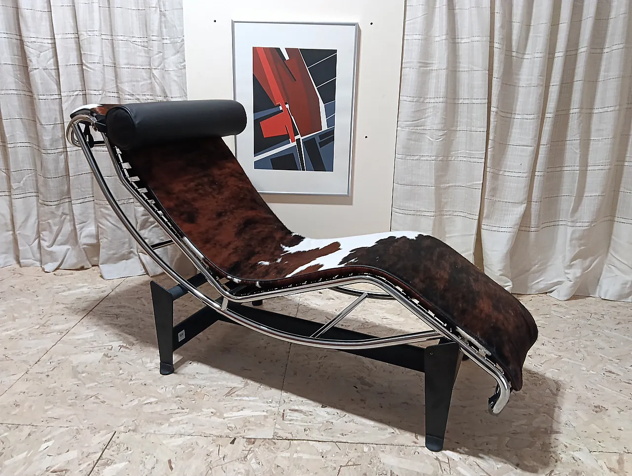 Chaise Longue LC4 1401 in spotted fur by Mdf Italia, 200s 50