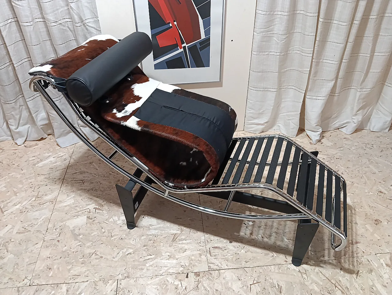 Chaise Longue LC4 1401 in spotted fur by Mdf Italia, 200s 54