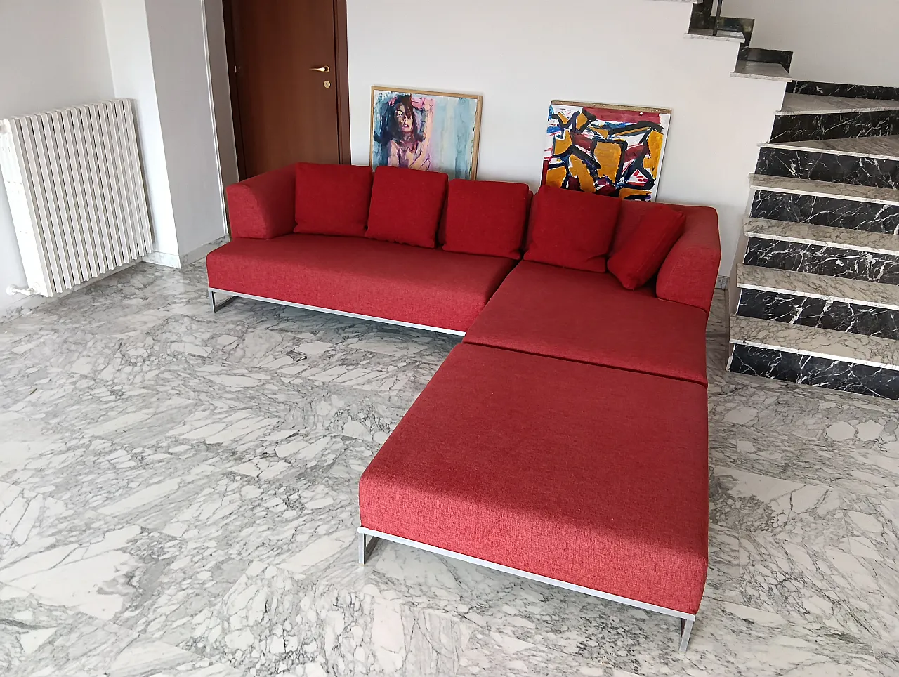 B&B ITALIA sofa SOLO 246 MAXALTO in red material cotton, 2000s 7