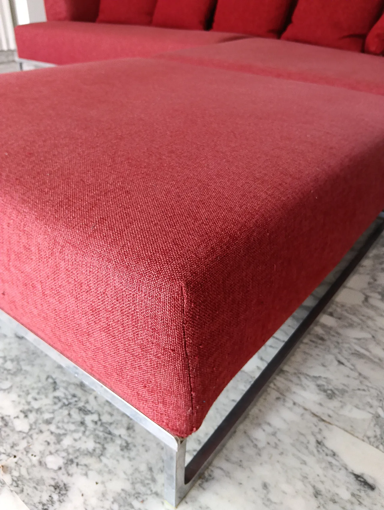 B&B ITALIA sofa SOLO 246 MAXALTO in red material cotton, 2000s 13