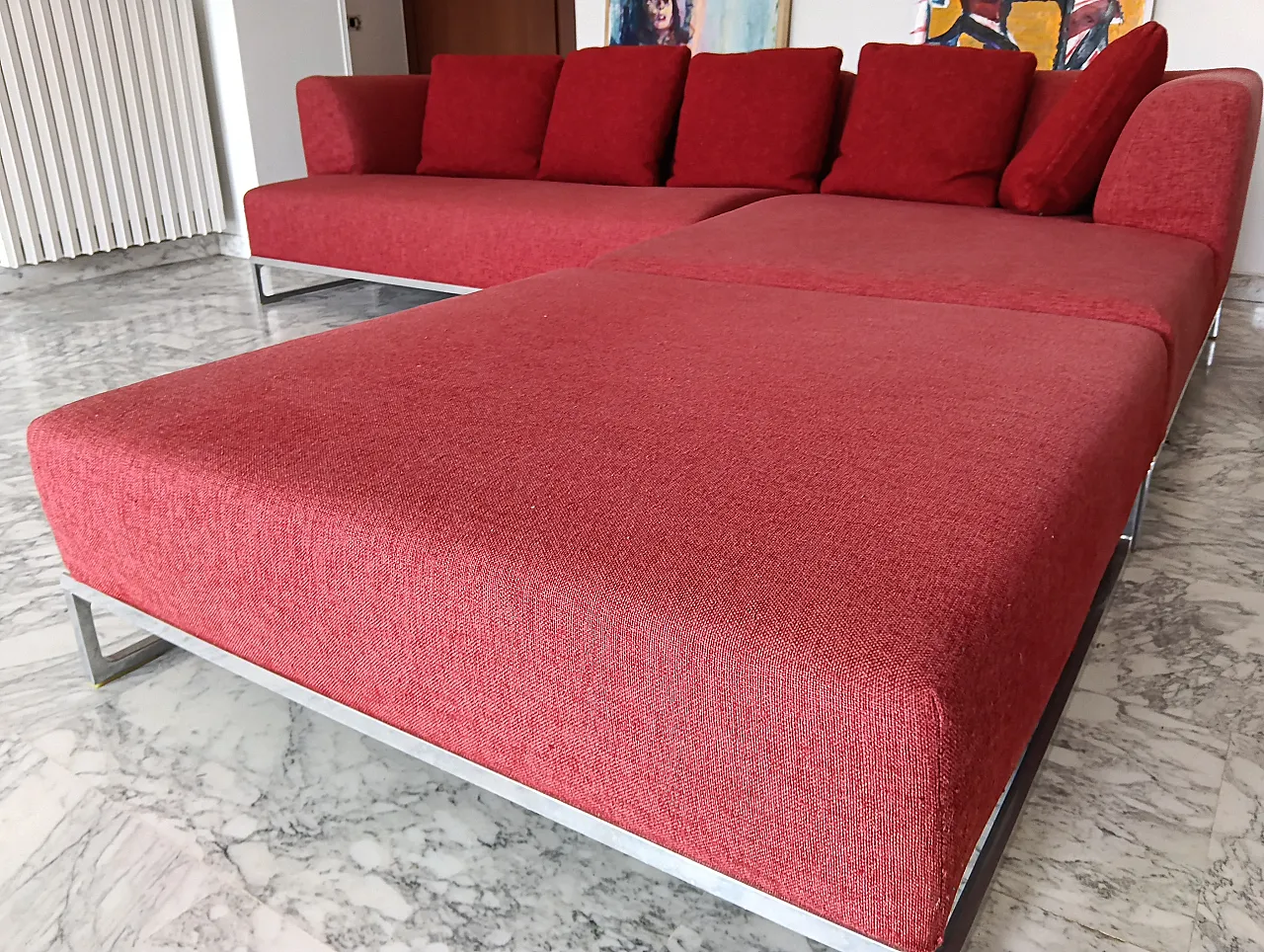 B&B ITALIA sofa SOLO 246 MAXALTO in red material cotton, 2000s 14