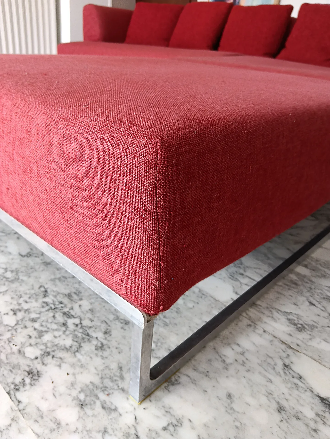 B&B ITALIA sofa SOLO 246 MAXALTO in red material cotton, 2000s 16