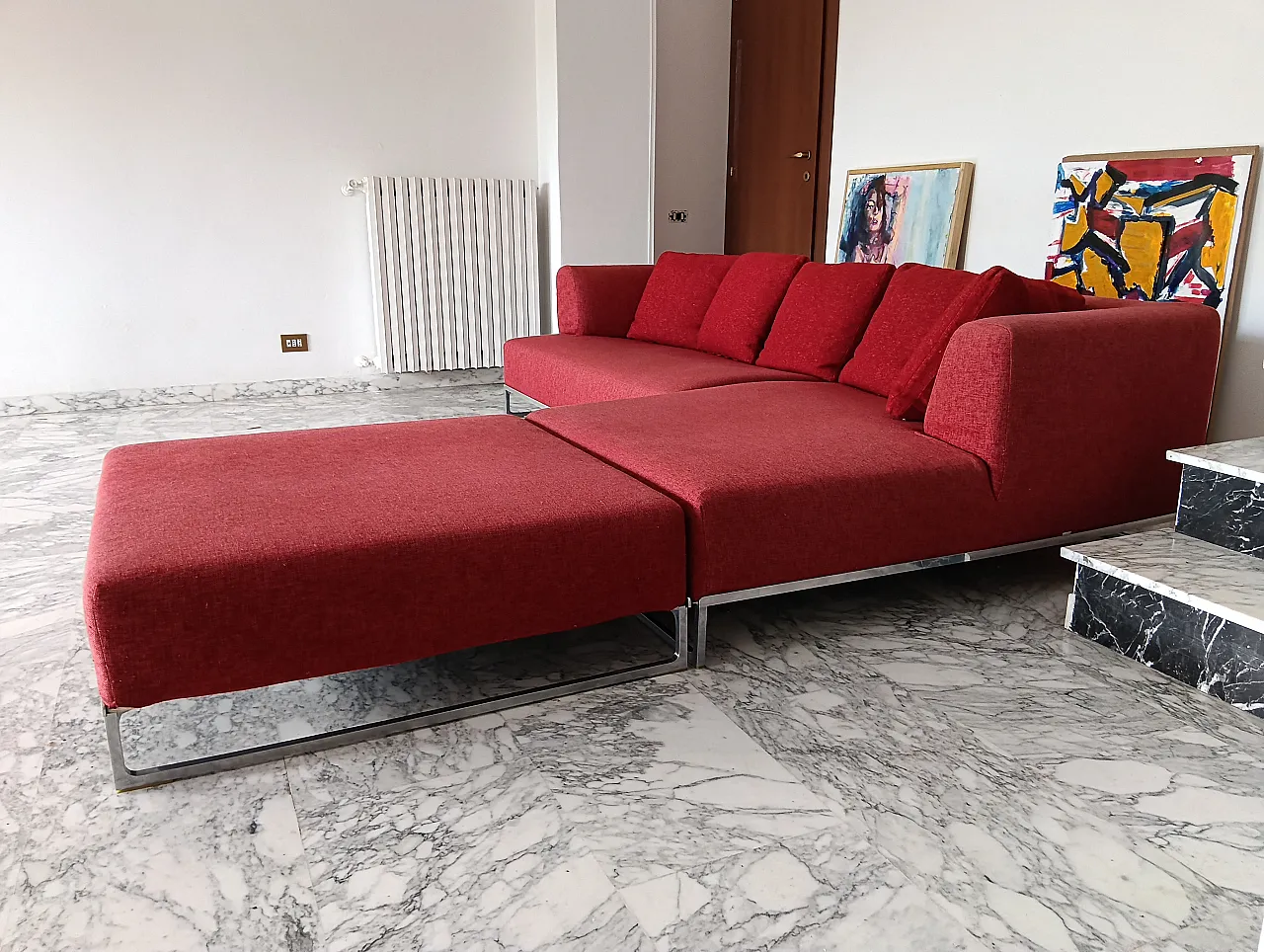 B&B ITALIA sofa SOLO 246 MAXALTO in red material cotton, 2000s 20
