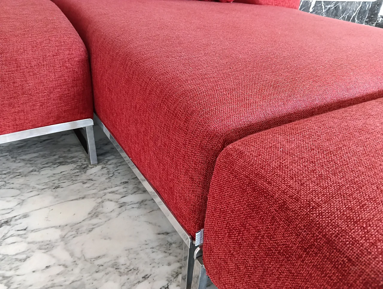 B&B ITALIA sofa SOLO 246 MAXALTO in red material cotton, 2000s 25