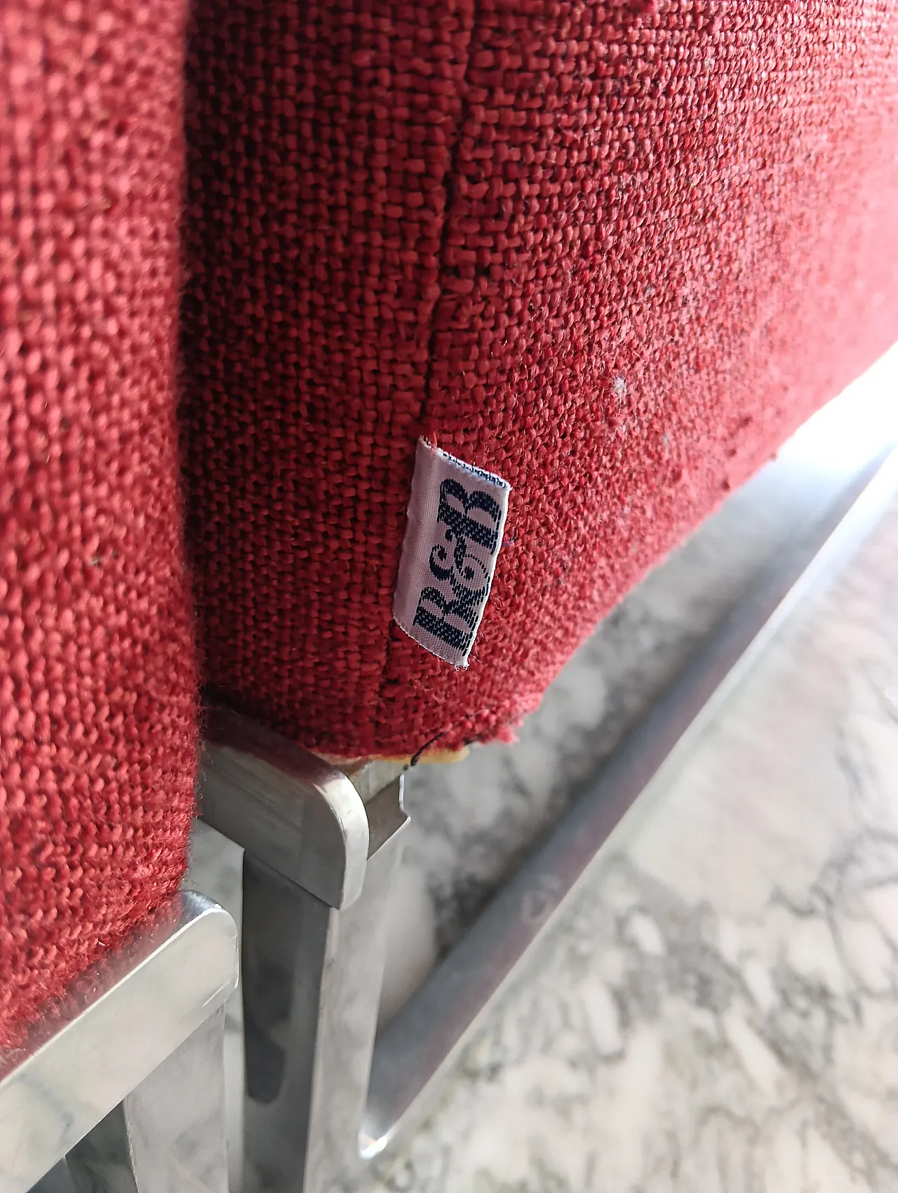 B&B ITALIA sofa SOLO 246 MAXALTO in red material cotton, 2000s 26