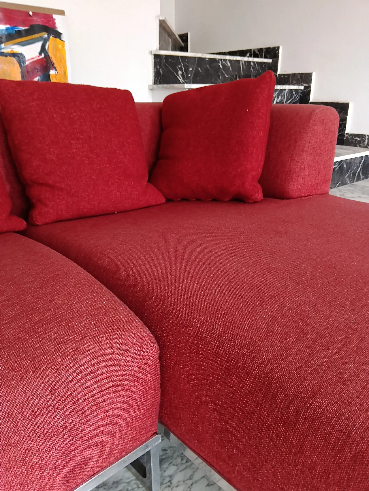 B&B ITALIA sofa SOLO 246 MAXALTO in red material cotton, 2000s 29