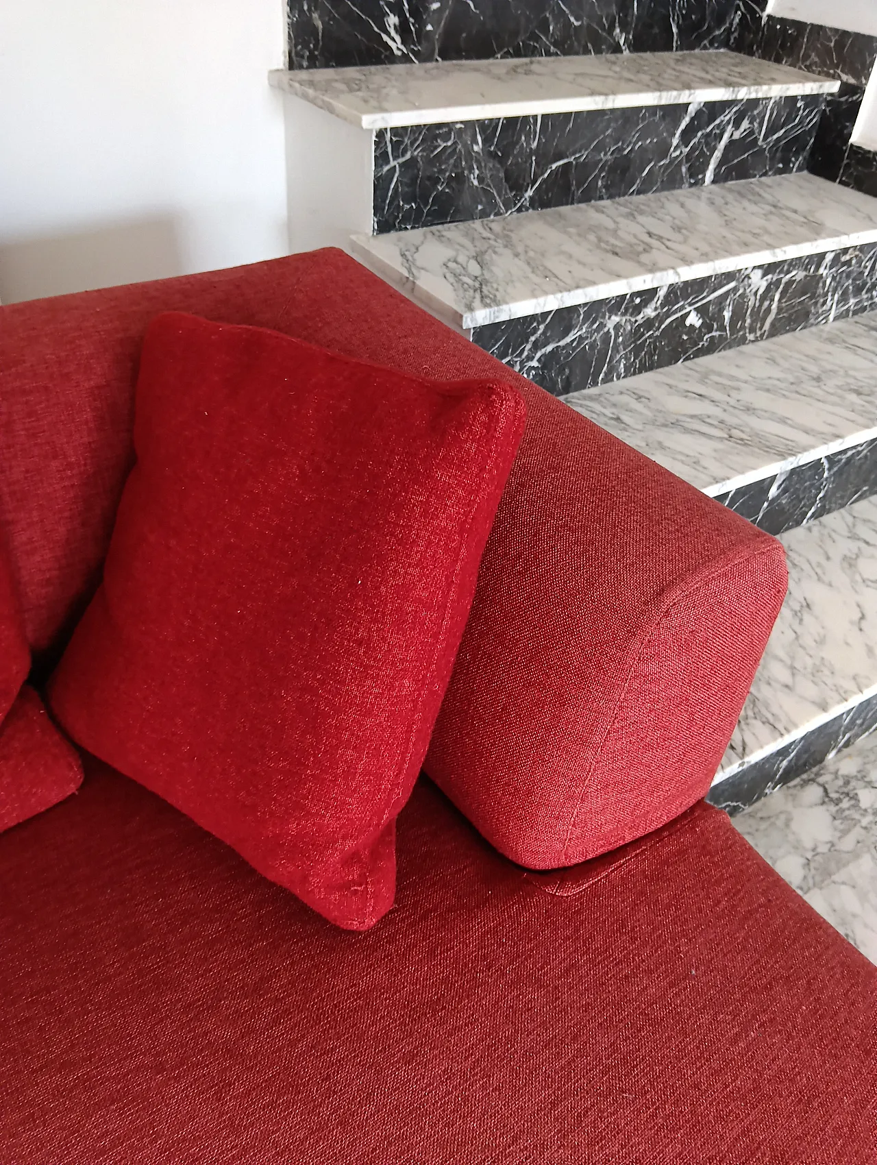 B&B ITALIA sofa SOLO 246 MAXALTO in red material cotton, 2000s 31